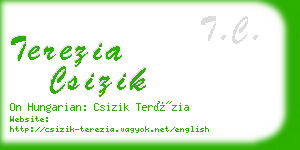 terezia csizik business card